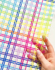 Rainbow Plaid Clear TPU Vinyl