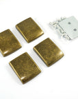 Strap Anchor: "Easy Strap Anchors" for 1" straps (4 Pack) - Antique Brass