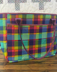 Stitch and Stash Tote - Canvas Plaid