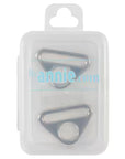 Triangle Ring Flat 1in Nickel Set of Two