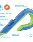 Slice Manual Box Cutter - Blue/Green