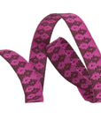 Wanderer Ribbon Burgundy on Pink 3/8" - Tula Pink - PER QUARTER METRE