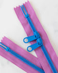 30" Zipper - Double Pull in Blueberry