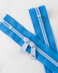 30" Zipper - Double Pull in Clear Sky