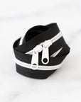 30" Zipper - Double Pull in Black and White
