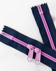 30" Zipper - Double Pull in Midnight