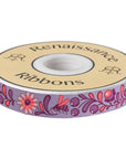 Everglow Birds & Bees Mystic - Purple 7/8" - Tula Pink Webbing - PER QUARTER METRE