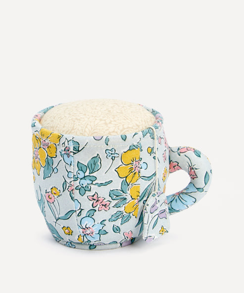 Liberty Teacup Pink Cushion - Cream