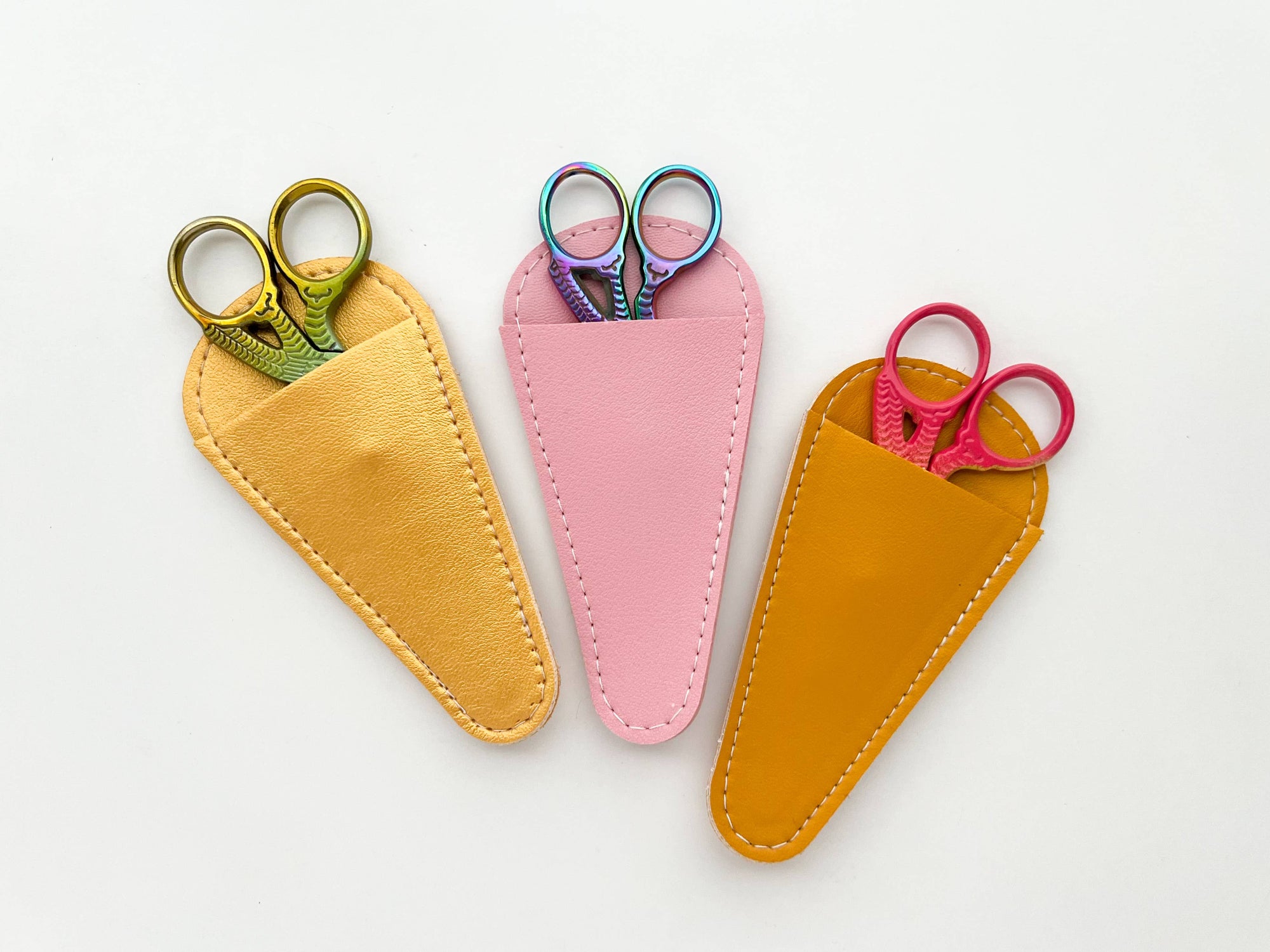 Embroidery stork scissors, small bird scissors: Pink shell