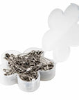 Curved Safety Pins in a Flower Case 75ct