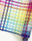 Rainbow Plaid Clear TPU Vinyl