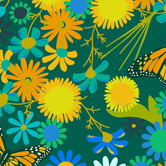 108" Wideback - Redwood Monarch Grove - Alison Glass - PER QUARTER METRE / 10" CUT