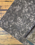 Vintage Embossed Floral Vinyl Oyster 18"x 53" - SOLD PER ROLL