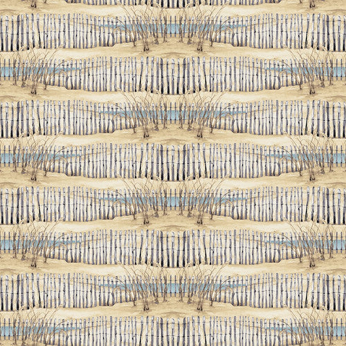 Ocean Oasis Beach Fence Sand - Patricia Pinto - PER FULL METRE
