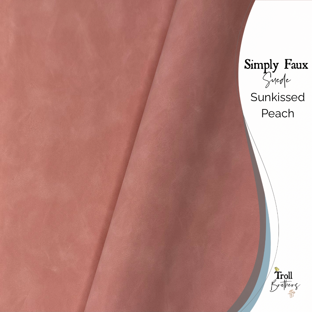 Simply Faux Suede Sunkisssed Peach - PER ROLL