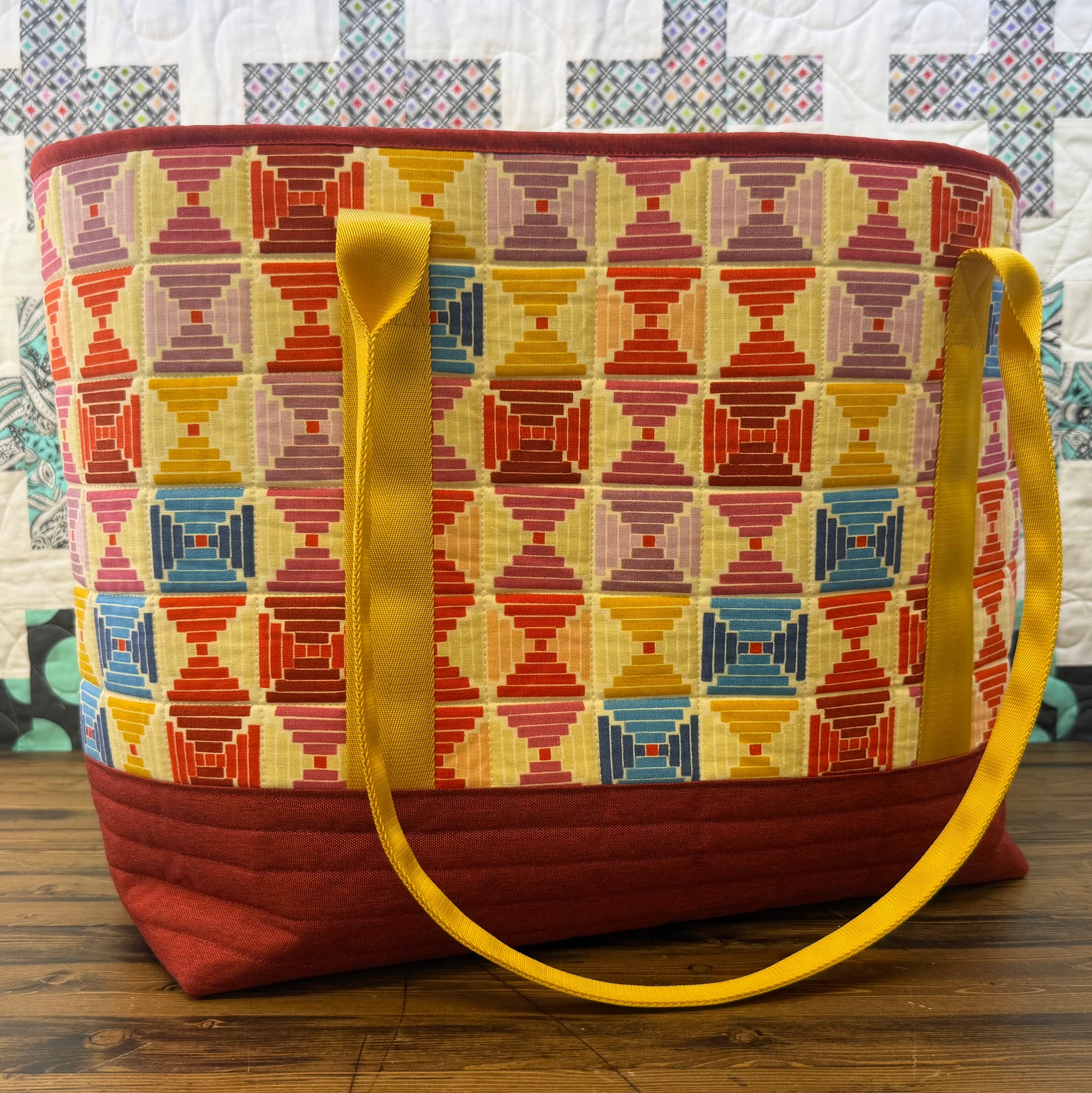 Altoona Tote Large - Persimmon Canvas/HydraWeave