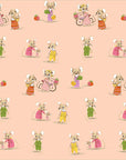 PRE ORDER JUNE 2026 - Heather Ross Favorites Country Mouse / City Mouse Blush - Heather Ross - PER QUARTER METRE / 10" CUT