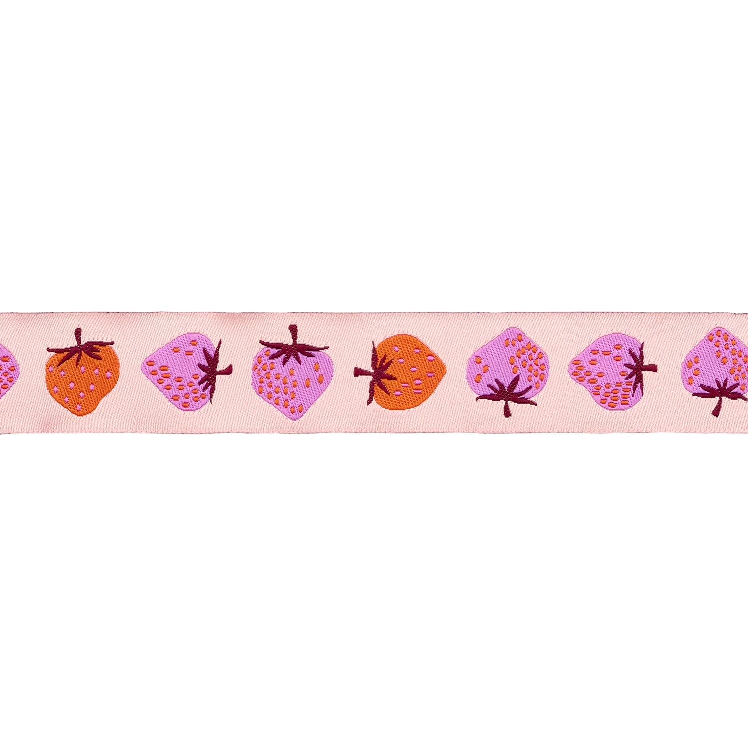 Strawberry - Strawberry Peach Cream - 7/8" width - by Kimberly Knight - PER QUARTER METRE/10" CUT