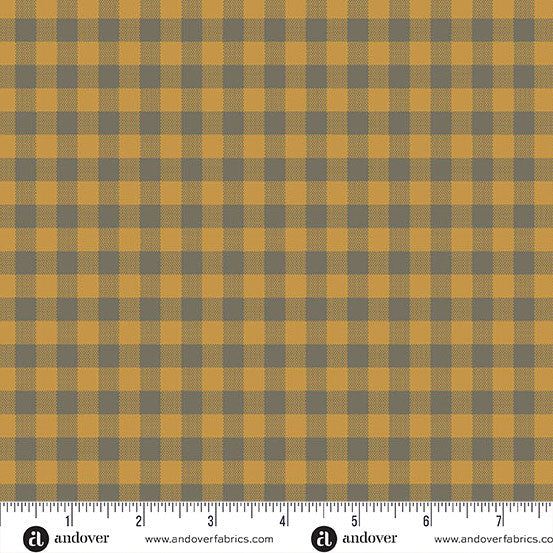 Quiltessential Gingham Turmeric - Edyta Sitar - PER QUARTER METRE/ 10" CUT