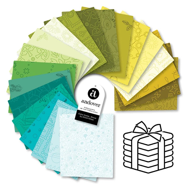 PRE ORDER OCTOBER 2026 - Color Camp Grove Fat Quarter Bundle - Alison Glass