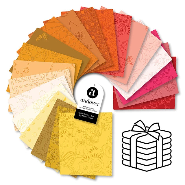PRE ORDER OCTOBER 2026 - Color Camp Sun Fat Quarter Bundle - Alison Glass