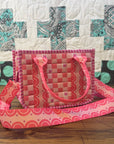 Zuri Crossbody Tote - Checkered Pink