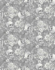 PRE ORDER MAY 2026 - Pretty Scary Floral & Skull Toss Storm - Lilac Bee Designs - PER QUARTER METRE / 10" CUT