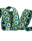 Hexagon Ribbon Trim Green & Blue 7/8" - Tula Pink - PER QUARTER METRE