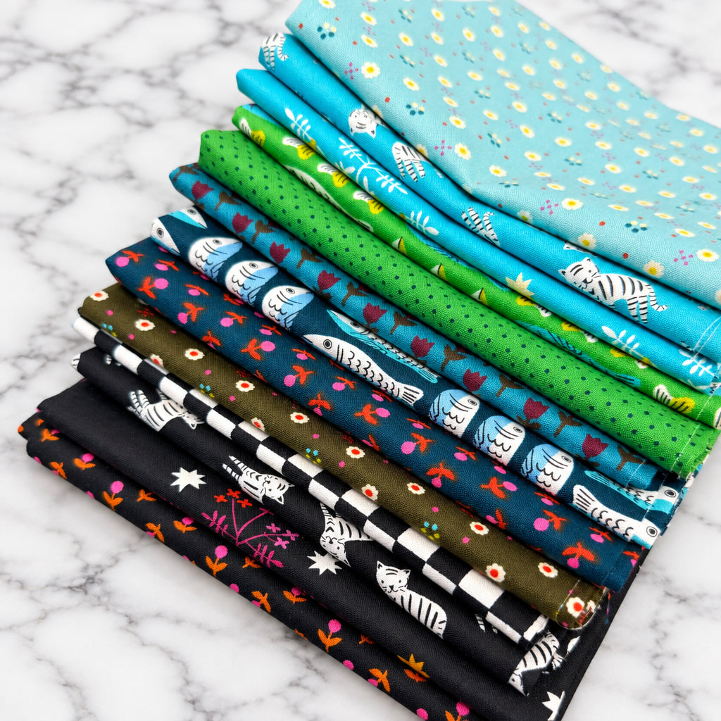 1 800 Calico Fat Quarter Bundle Cool - Ruby Star Society