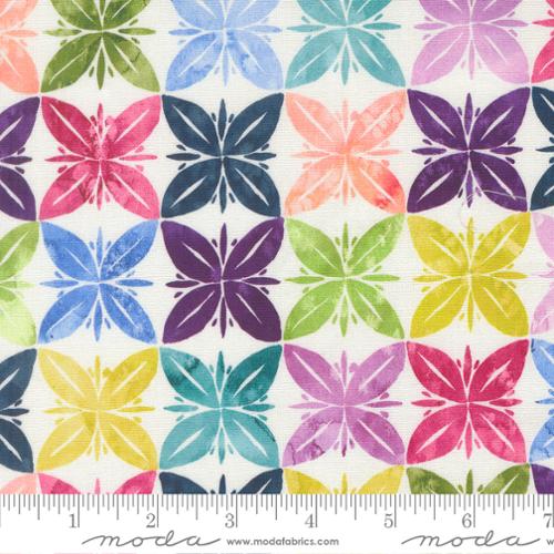 Soulstice Slow Stroll Rainbow Canvas - Create Joy Project - PER QUARTER METRE