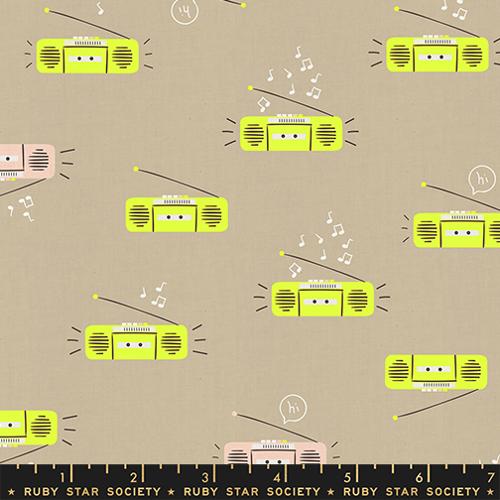 Lofi Linens Boom Khaki - Rashida Coleman Hale - PER QUARTER METRE / 10" CUT