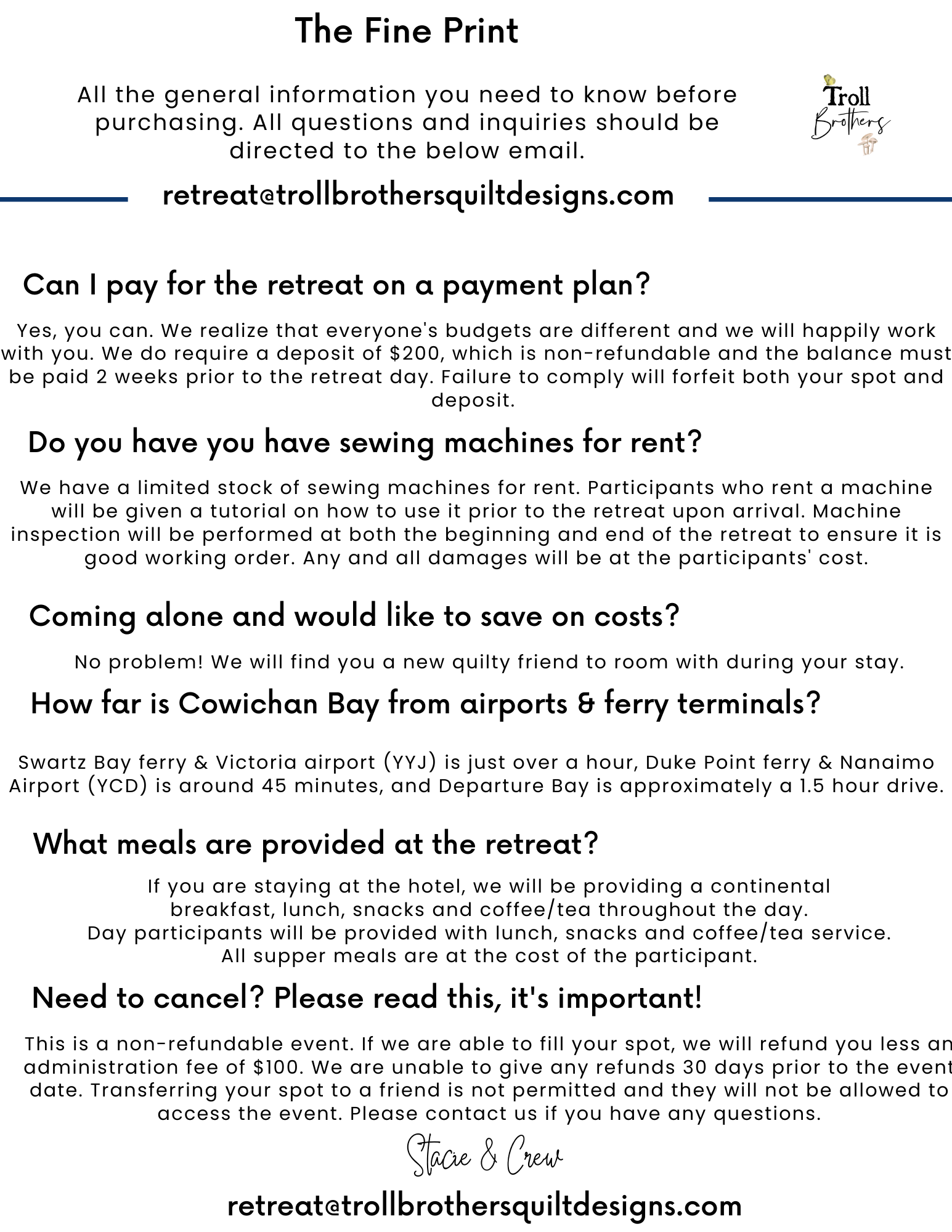 Sew in the Bay Fall - November 1st - 5th, 2026 - King Suite - Double Occupancy (Bed + Sofa Bed)