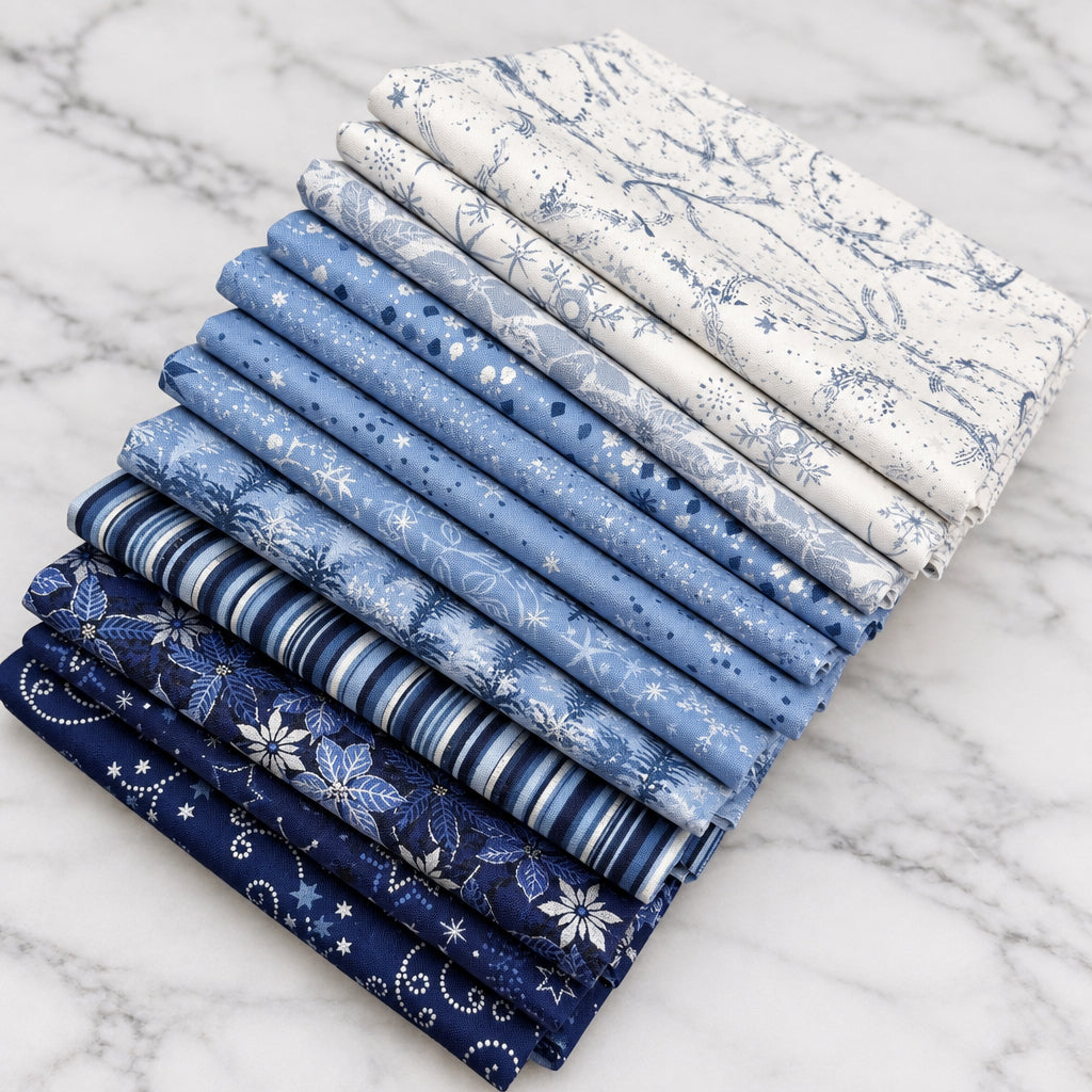 We Love Snow Crystals Fat Quarter Bundle