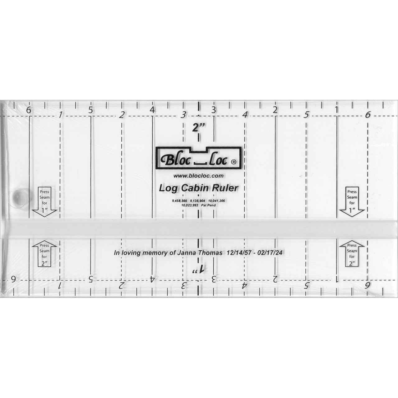 Log Cabin Ruler 1” and 2” – Troll Brothers Quilt Designs