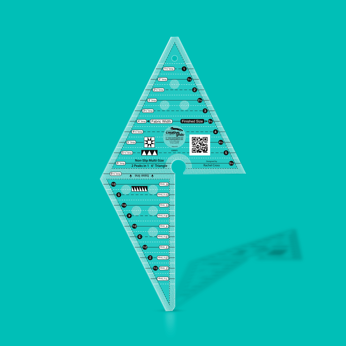Creative Grids Quilt Ruler 2 Peaks in 1 Triangle