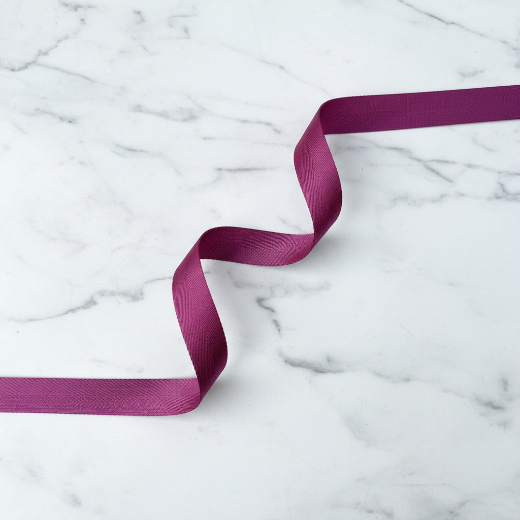Herringbone Webbing 1" Pomegranate - 3 METRE CUT