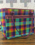 Stitch and Stash Tote - Canvas Plaid