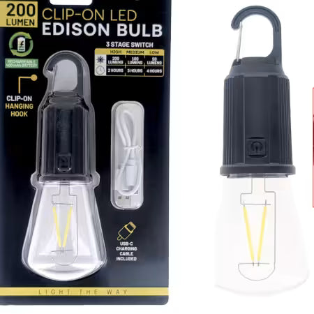 Clip-On LED Edison Light Bulb