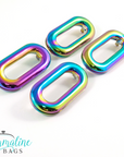 Grommets: Oblong (4 pack) Iridescent Rainbow