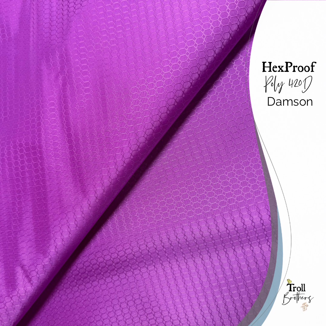 HexProof Poly 420D Damson - PER QUARTER METRE