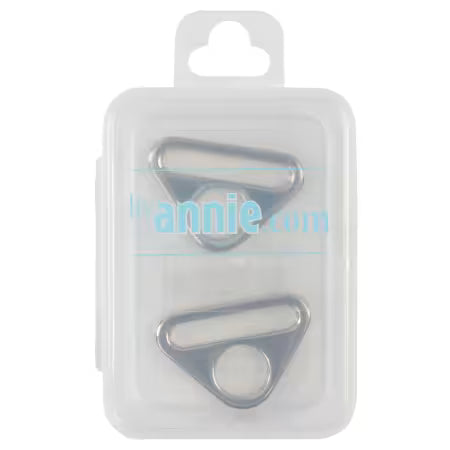 Triangle Ring Flat 1in Nickel Set of Two