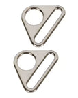 Triangle Ring Flat 1in Nickel Set of Two