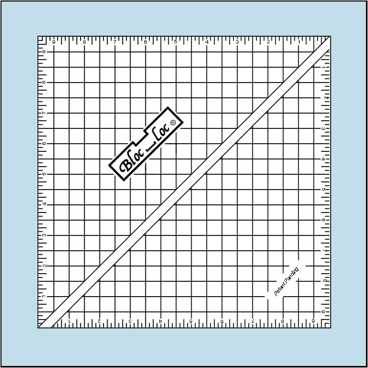 Half-Square Triangle Ruler 9 1/2″ x 9 1/2