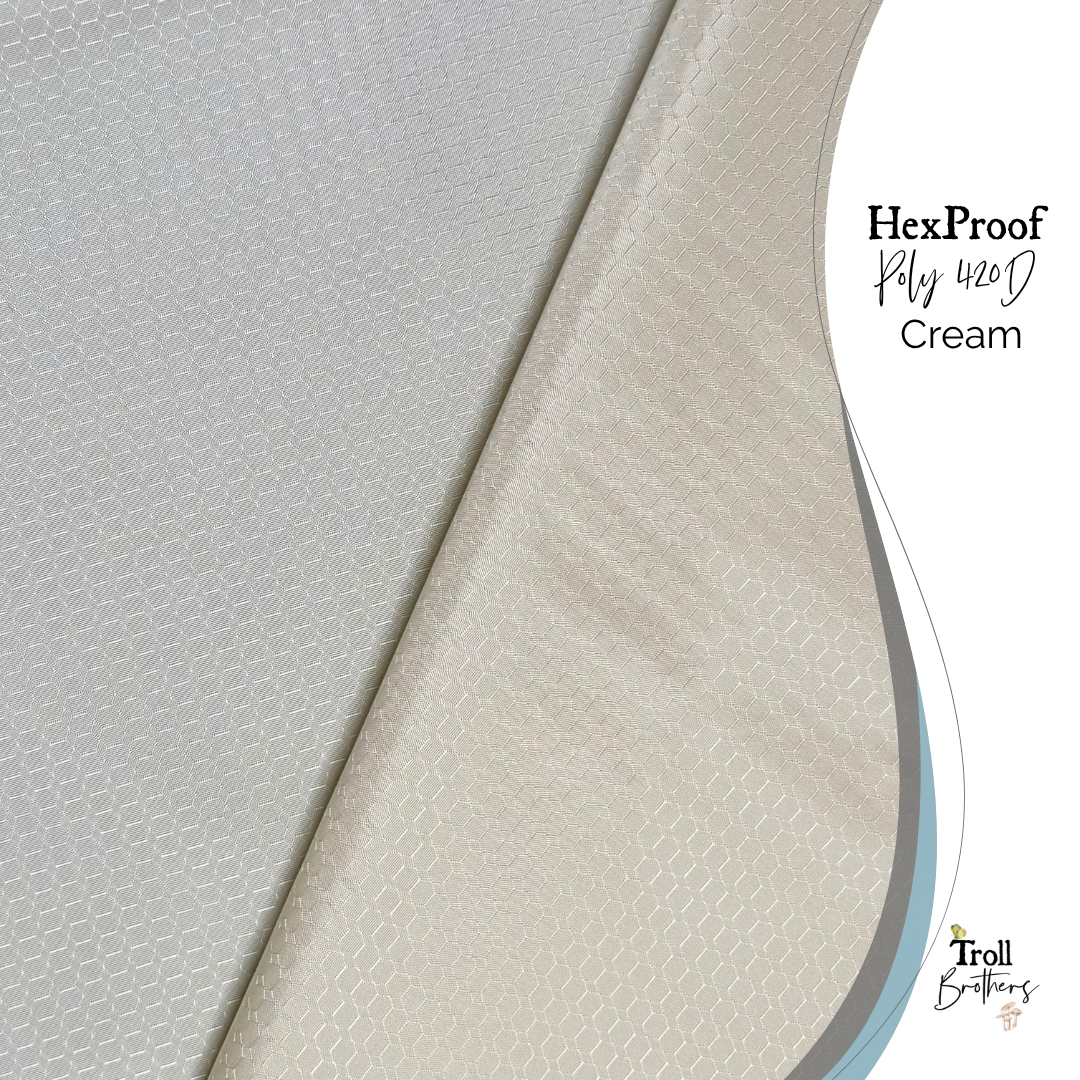 HexProof Poly 420D Cream - PER QUARTER METRE