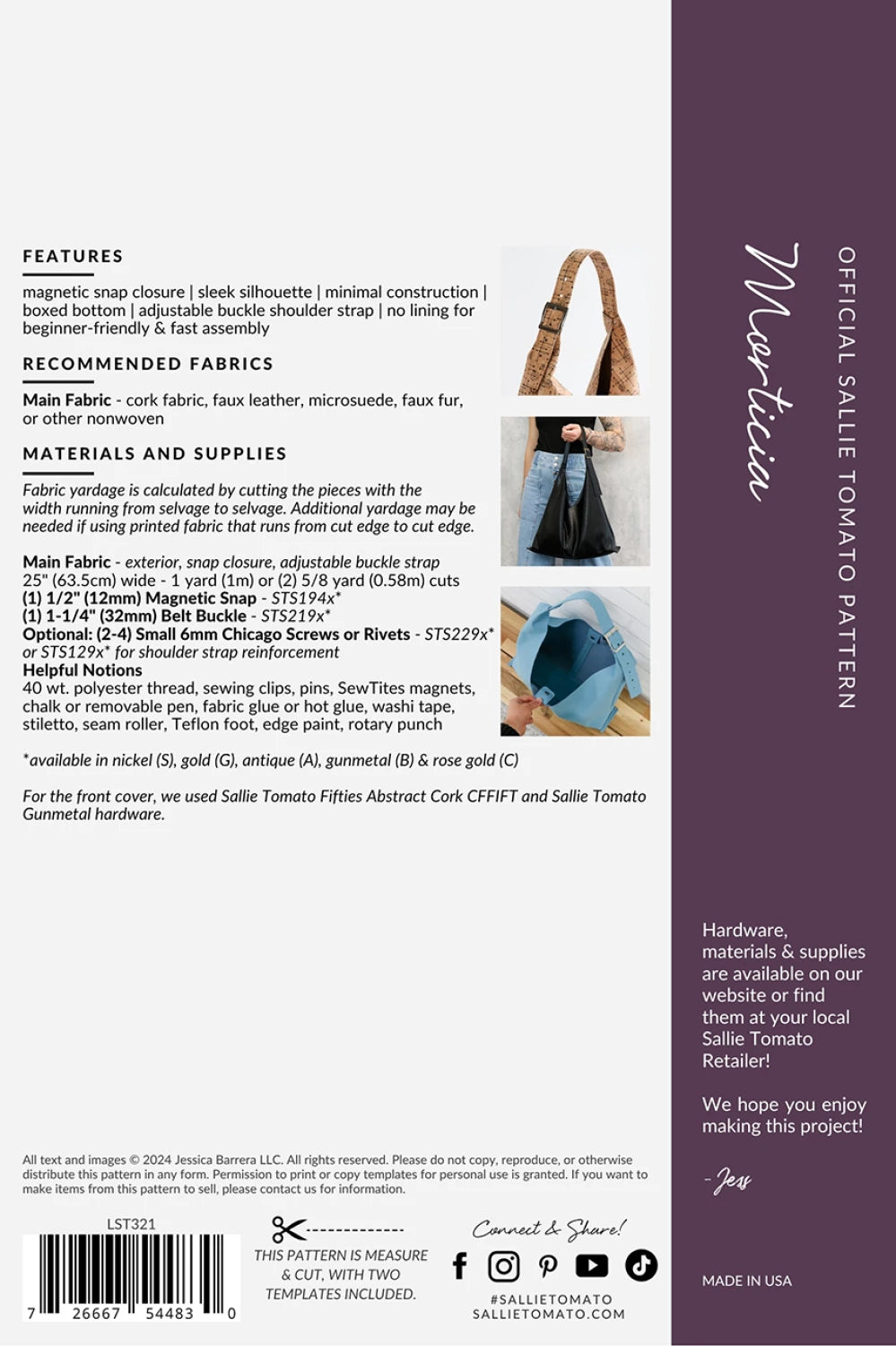 Morticia Slouchy Tote