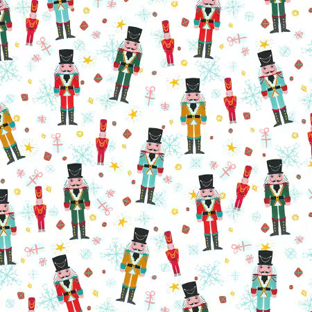 Nutcracker Whimsy Whimsical Nutcracker Allover - P&amp;B Textiles - PER QUARTER METRE / 10" CUT