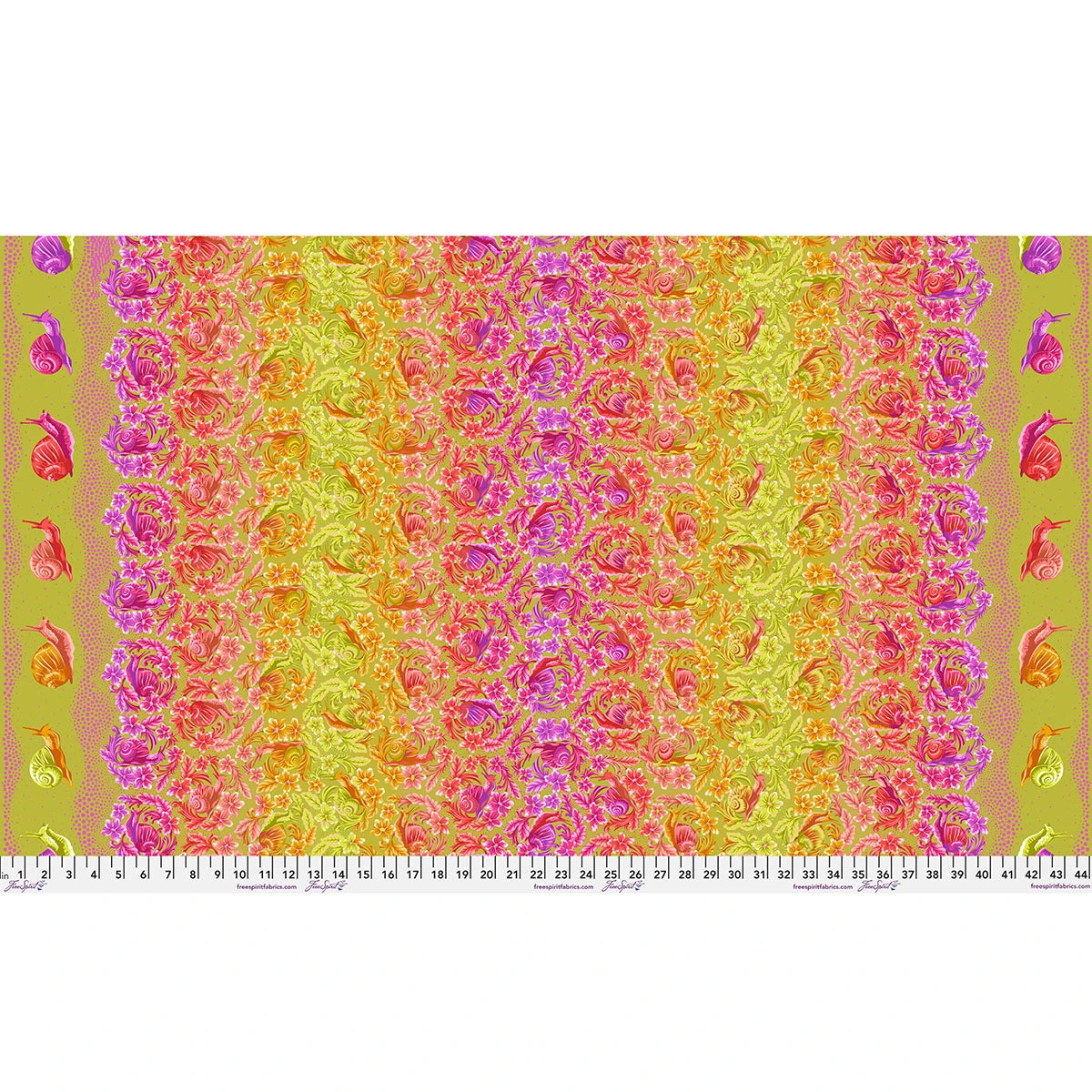 PRE ORDER APRIL 2027 - Down to Earth Snailed It! Afterglow - Tula Pink - PER QUARTER METRE