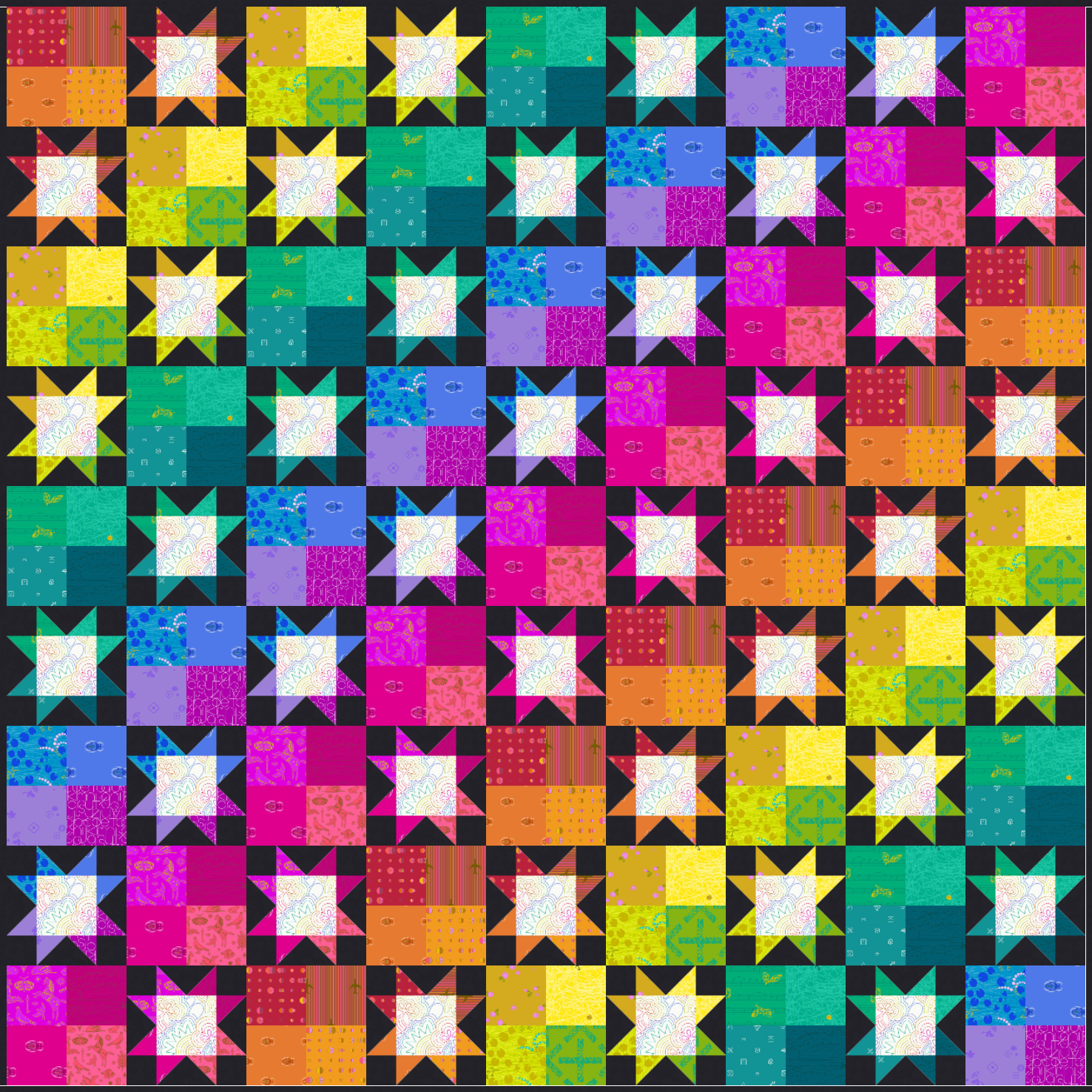 Fussy Kitties Quilt Kit - Alison Glass Stitches