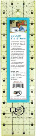 Quilter's Select Quilting Ruler - Select 3" x12" Non-Slip Ruler