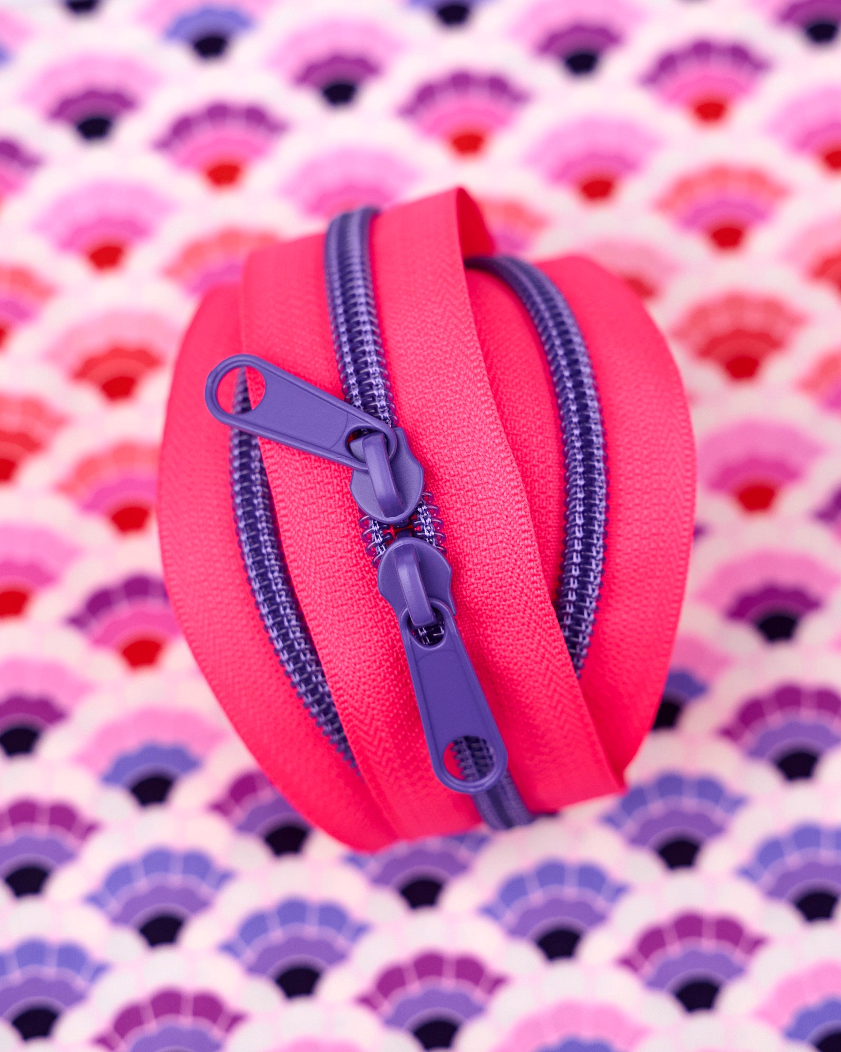 Raspberry Rave - 40" Handbag Zipper - Renaissance Ribbons